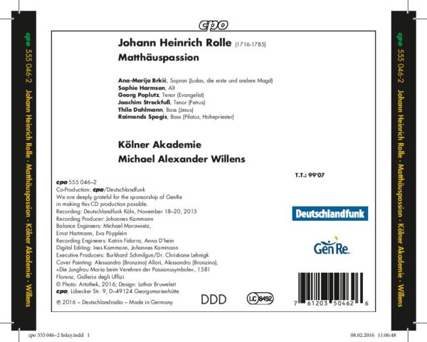 Johann Heinrich Rolle: Matthäus-Passion