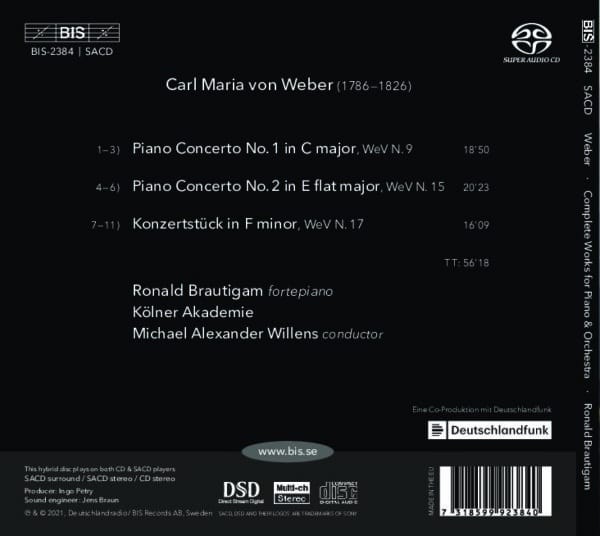 Carl Maria von Weber: complete works for piano and orchestra