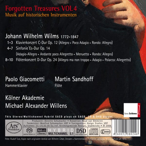 Johann Wilhelm Wilms Symphony and Concertos Inlay