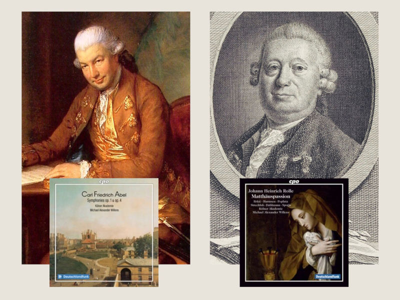 Carl Friedrich Abel and Johann Heinrich Rolle portraits